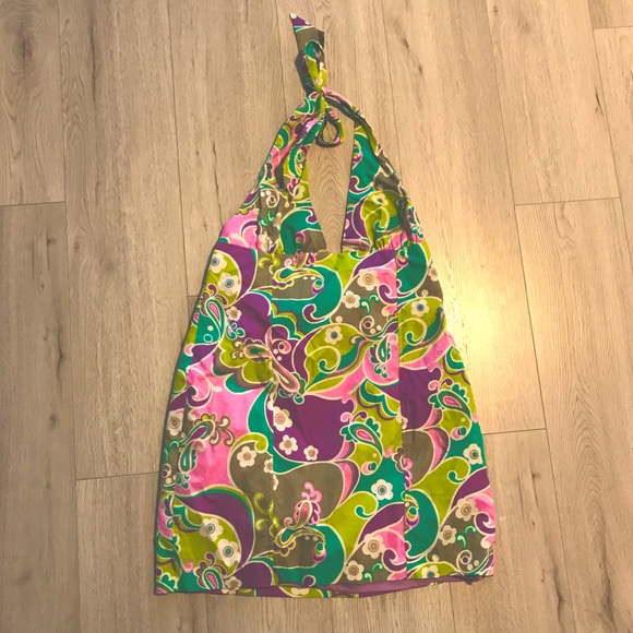 Zara Dresses & Skirts - Zara 70’s Printed Halter Mini Dress